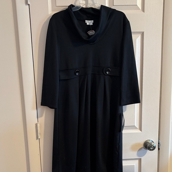 London Times Dresses & Skirts - Elegant Black Cowl Neck Dress